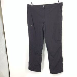 LL Bean Women Size 18 Pants Black Straight Leg Nylon‎ Stretch Quick Dry Hike